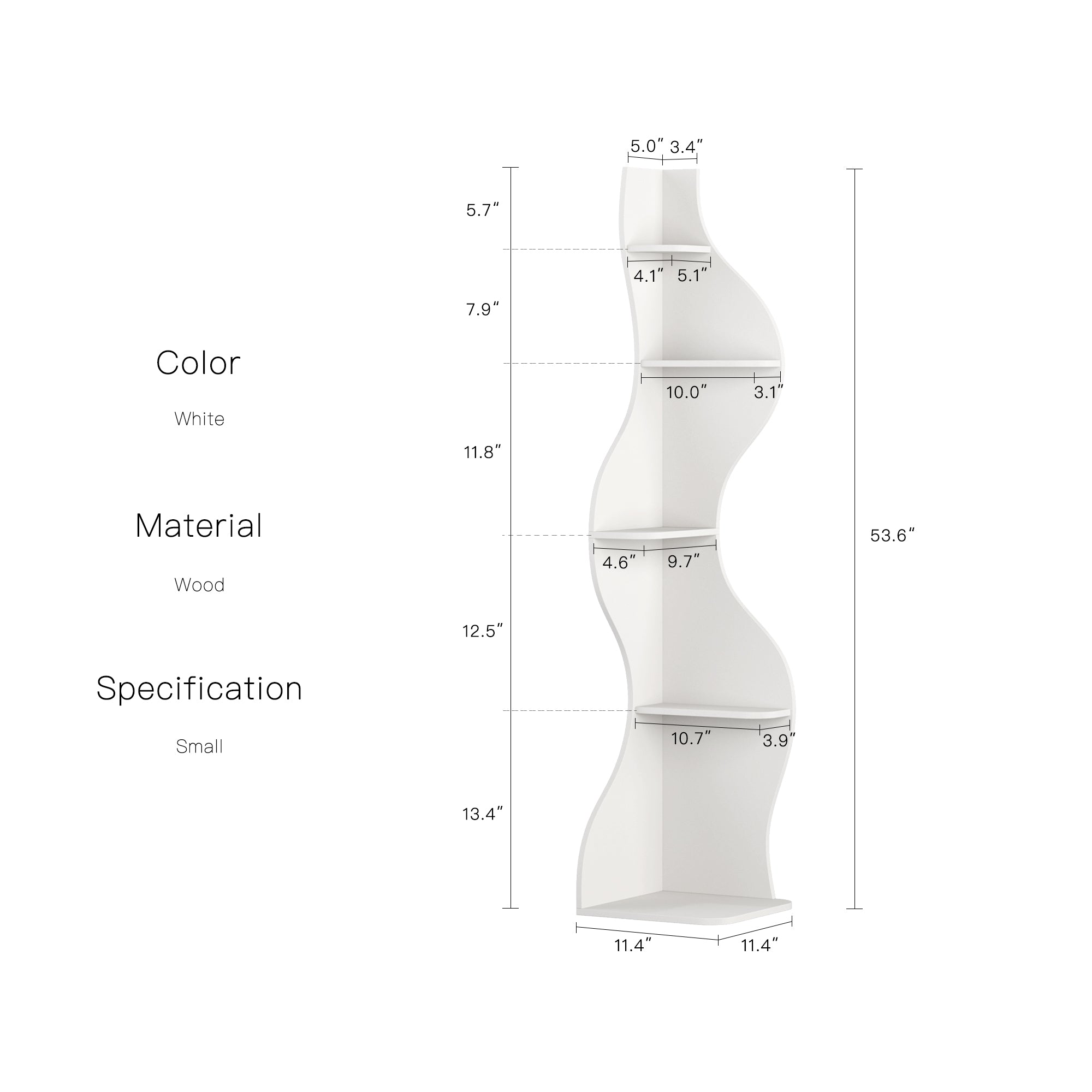 YOWOS Viva La Vida Series Flamenco Wave Display Shelf