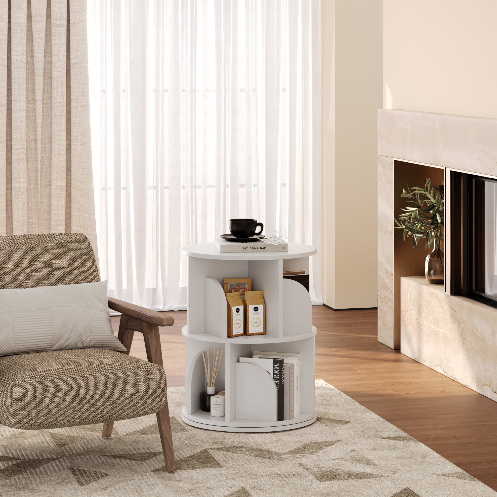 YOWOS Vortex Series Circinus Core 360° Rotating Bookshelf / Storage Rack