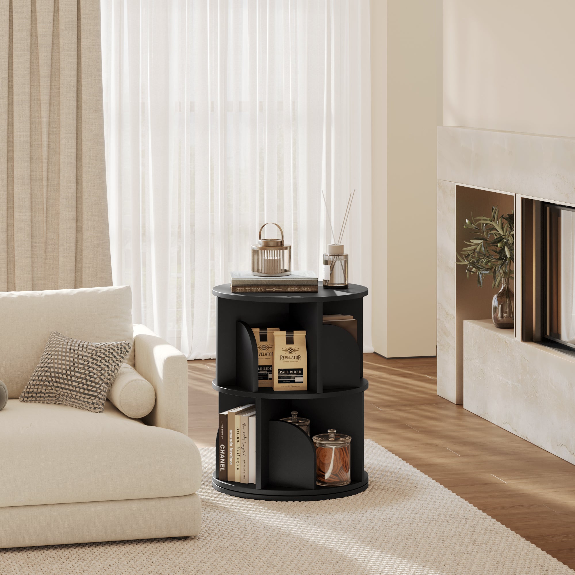 YOWOS Vortex Series Circinus Core 360° Rotating Bookshelf / Storage Rack