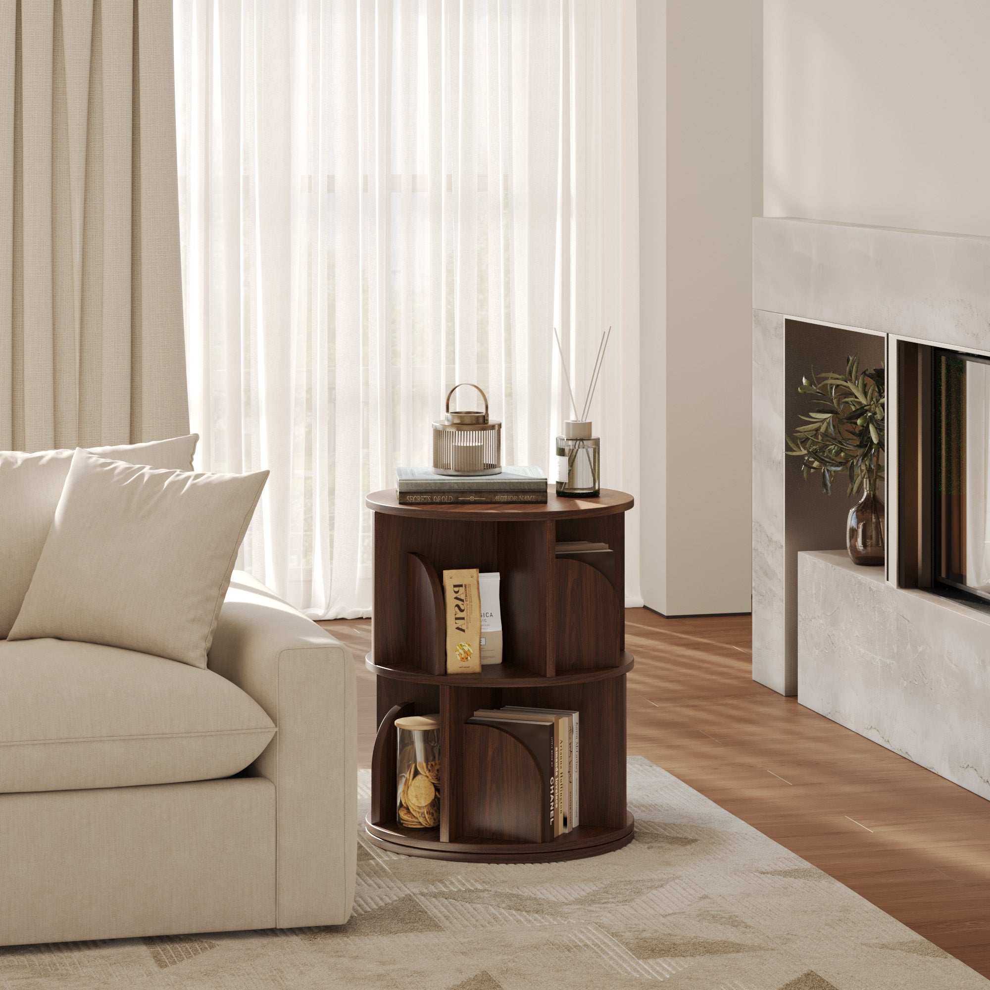 YOWOS Vortex Series Circinus Core 360° Rotating Bookshelf / Storage Rack