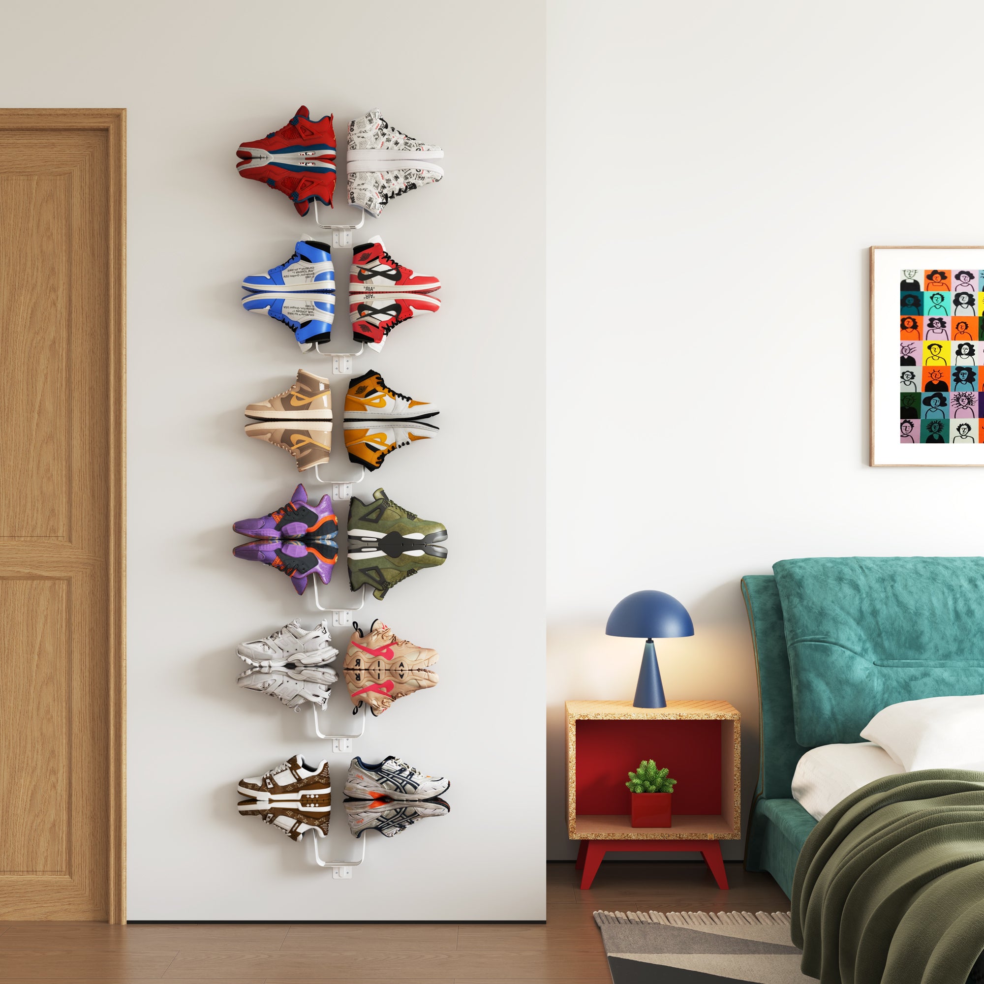 YOWOS Chiaroscuro Series SoleScape Wall-mounted Floating Shoe Shelf