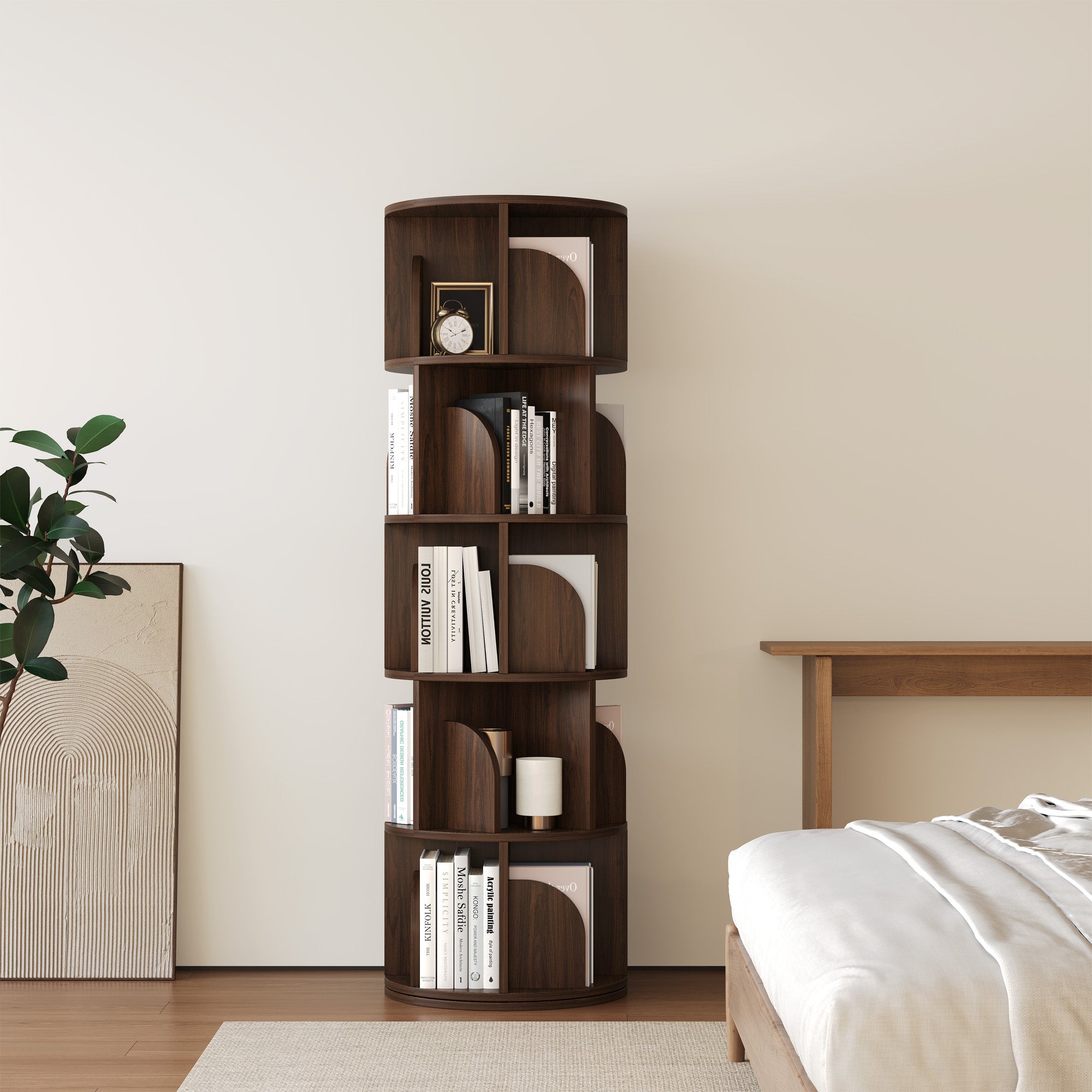 YOWOS Vortex Series Circinus Core 360° Rotating Bookshelf / Storage Rack