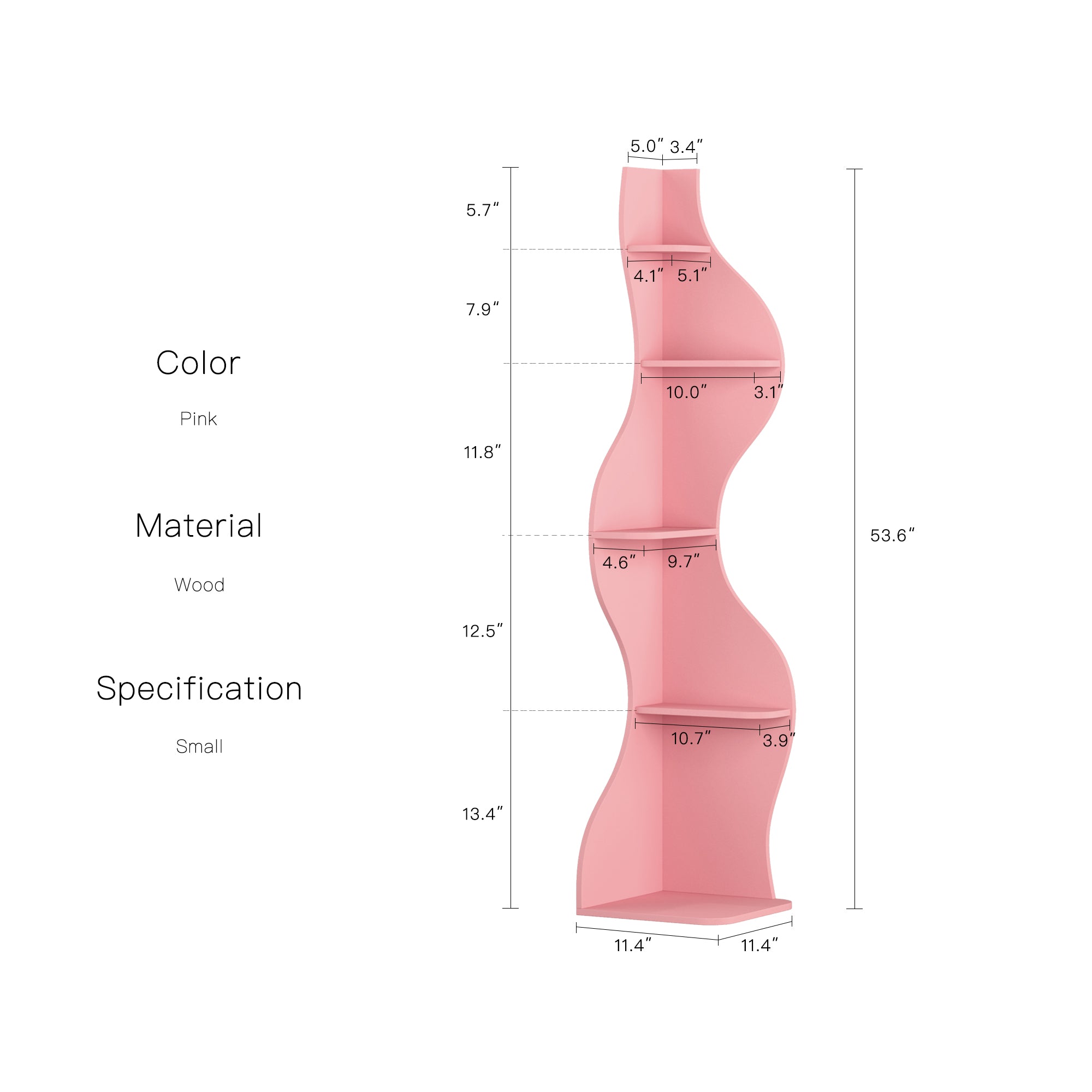 YOWOS Viva La Vida Series Flamenco Wave Display Shelf