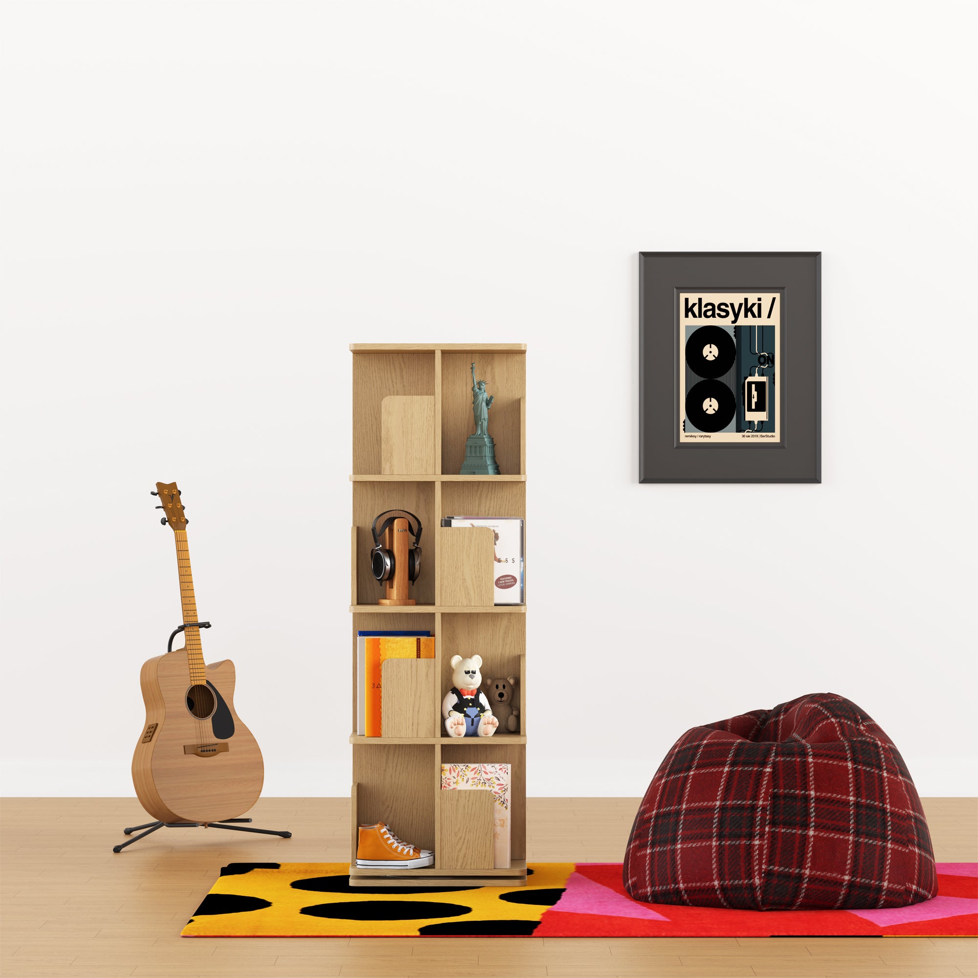 YOWOS Vortex Series Vitru Spin 360° Rotating Bookshelf / Storage Rack