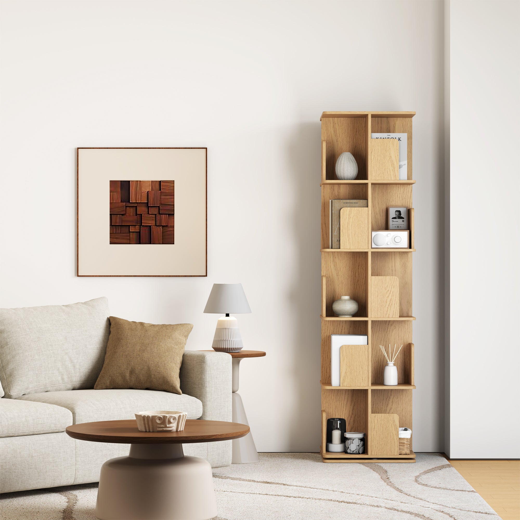 YOWOS Vortex Series Vitru Spin 360° Rotating Bookshelf / Storage Rack