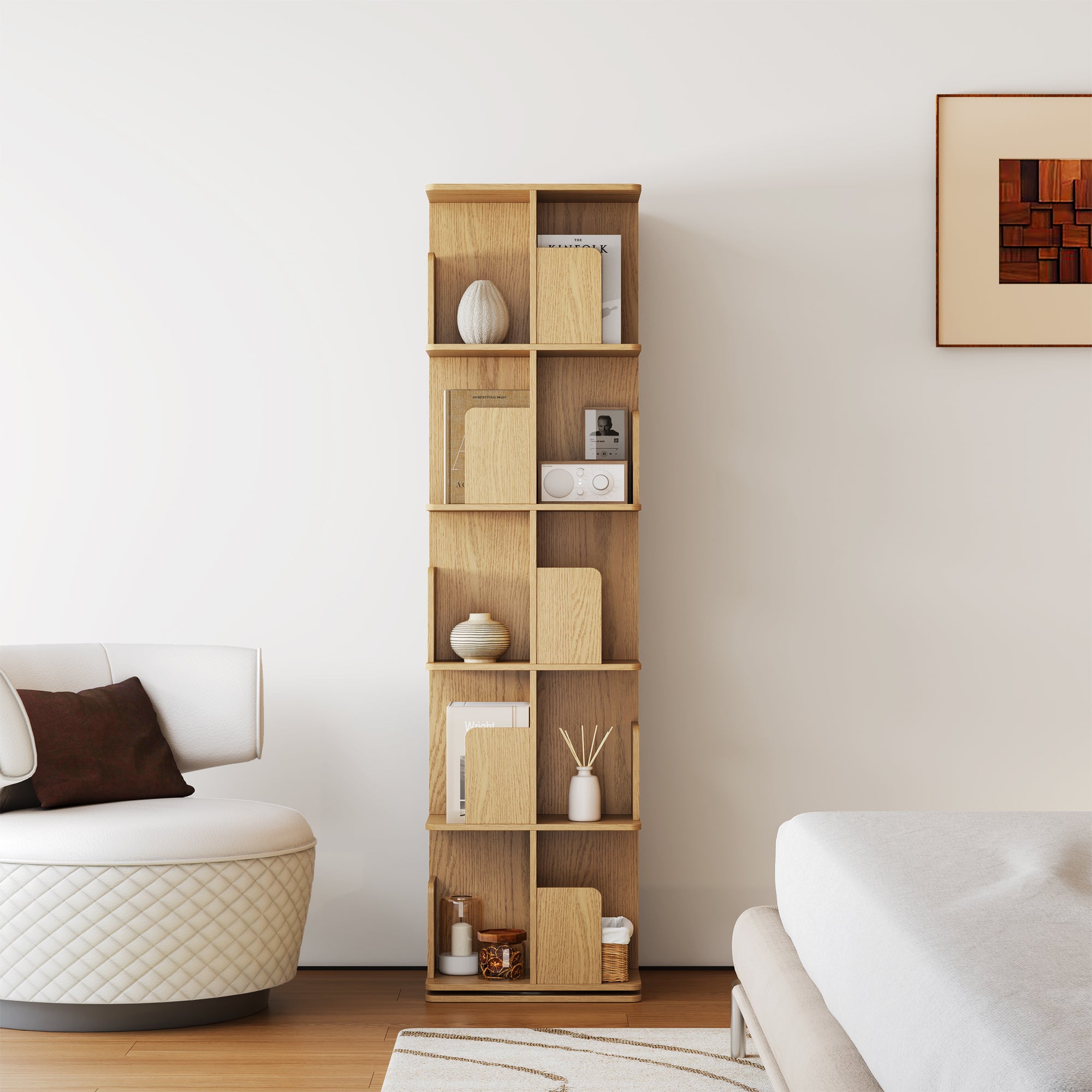 YOWOS Vortex Series Vitru Spin 360° Rotating Bookshelf / Storage Rack