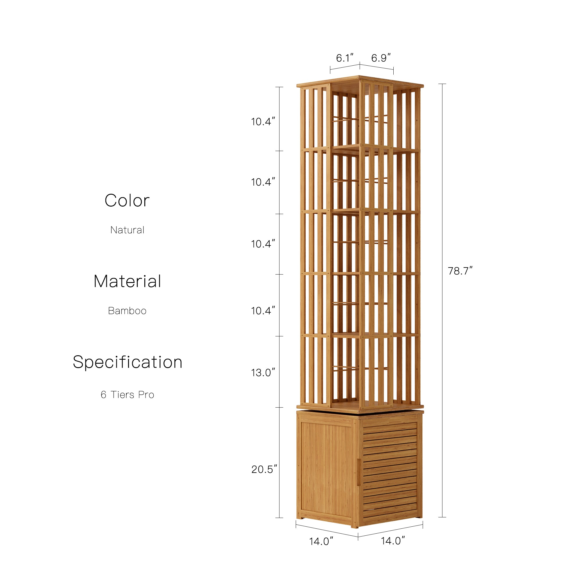 YOWOS Vortex Series Meridian 360° Rotating Bookshelf /CD Organizer