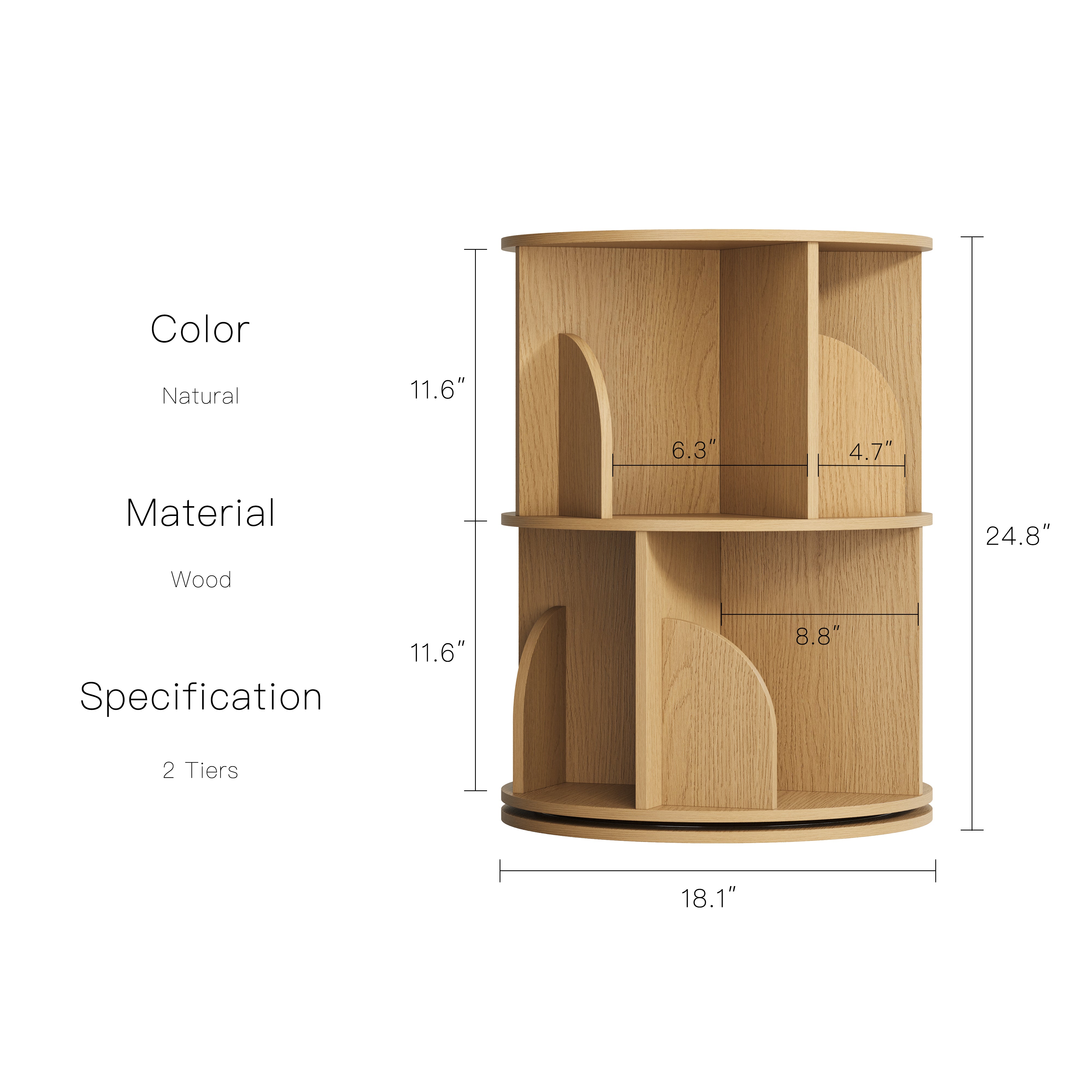 YOWOS Circinus Core 360° Rotating Storage Rack