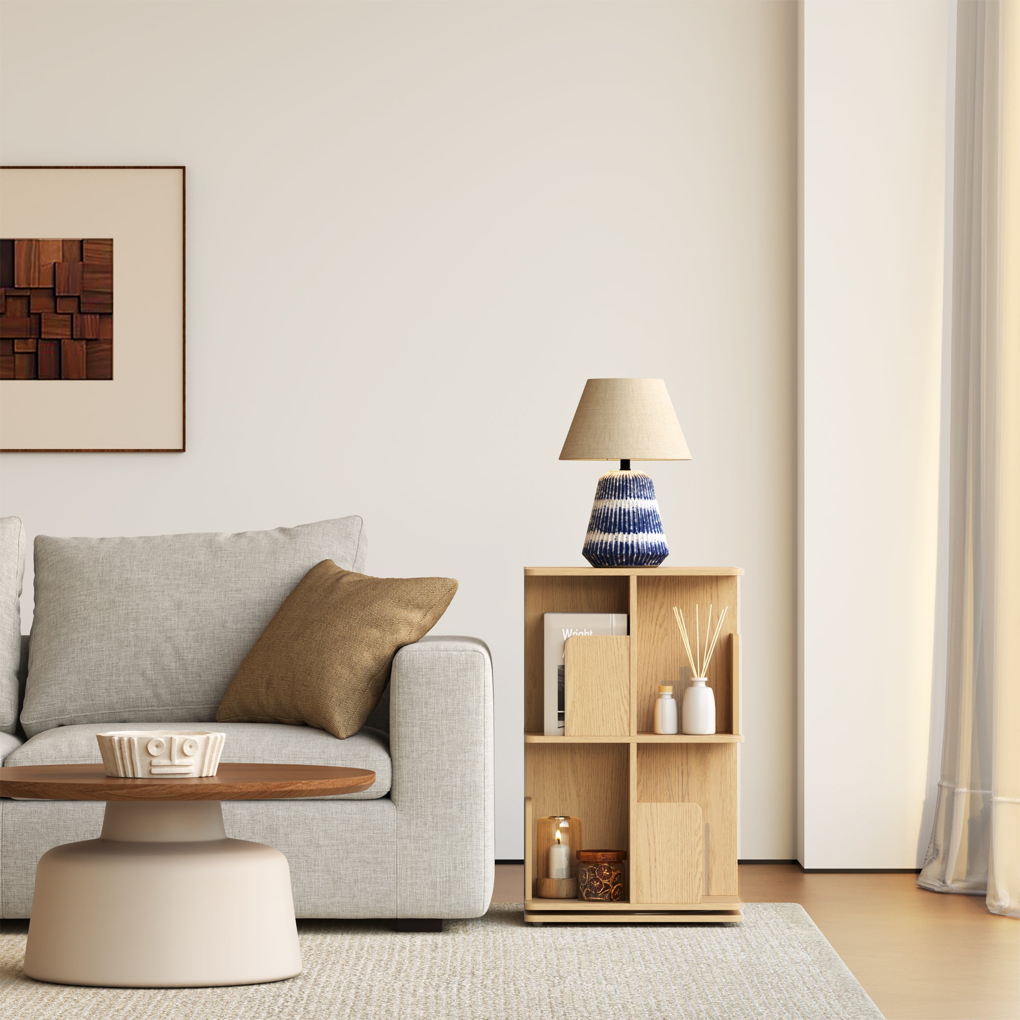 YOWOS Vortex Series Vitru Spin 360° Rotating Bookshelf / Storage Rack