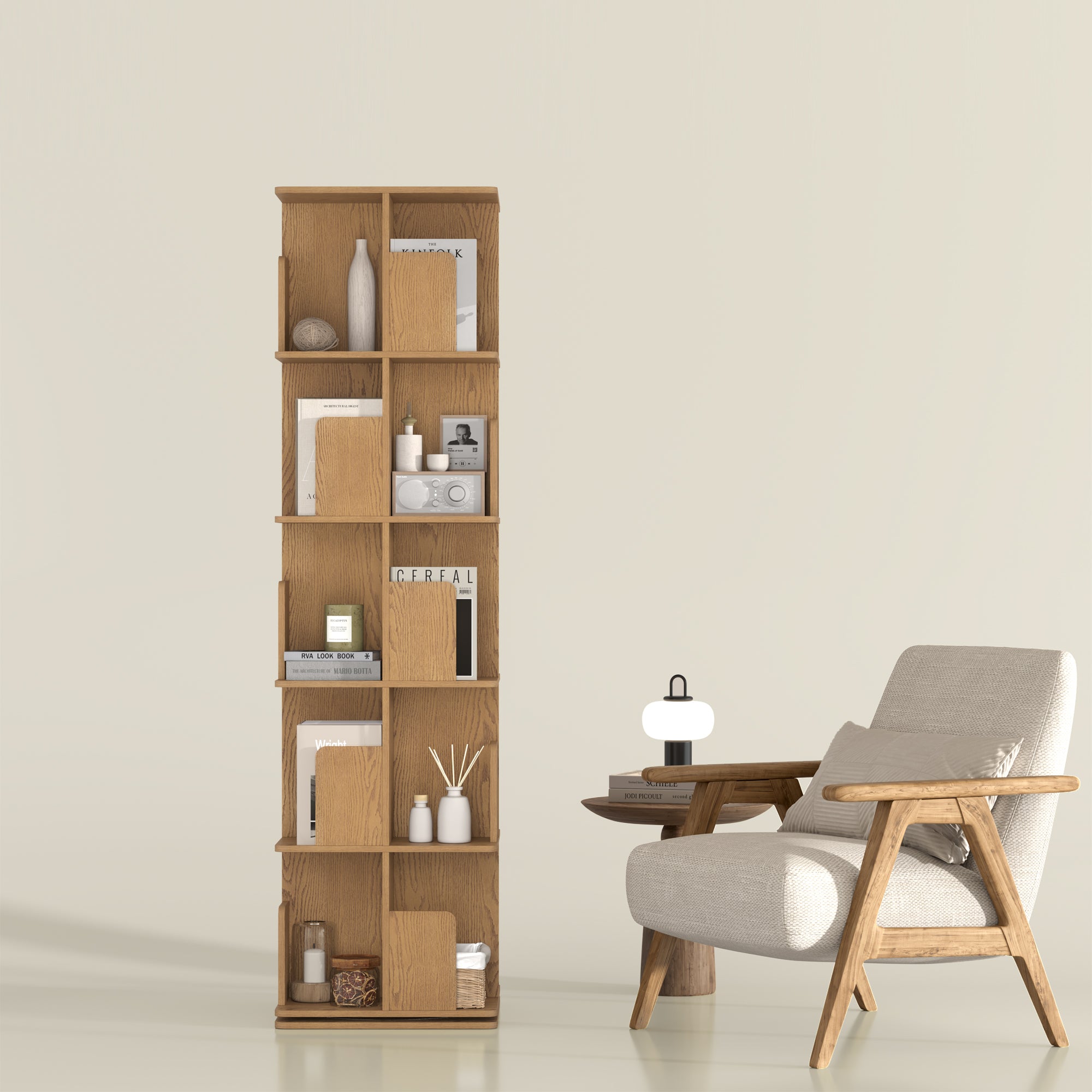 YOWOS Vortex Series Vitru Spin 360° Rotating Bookshelf / Storage Rack