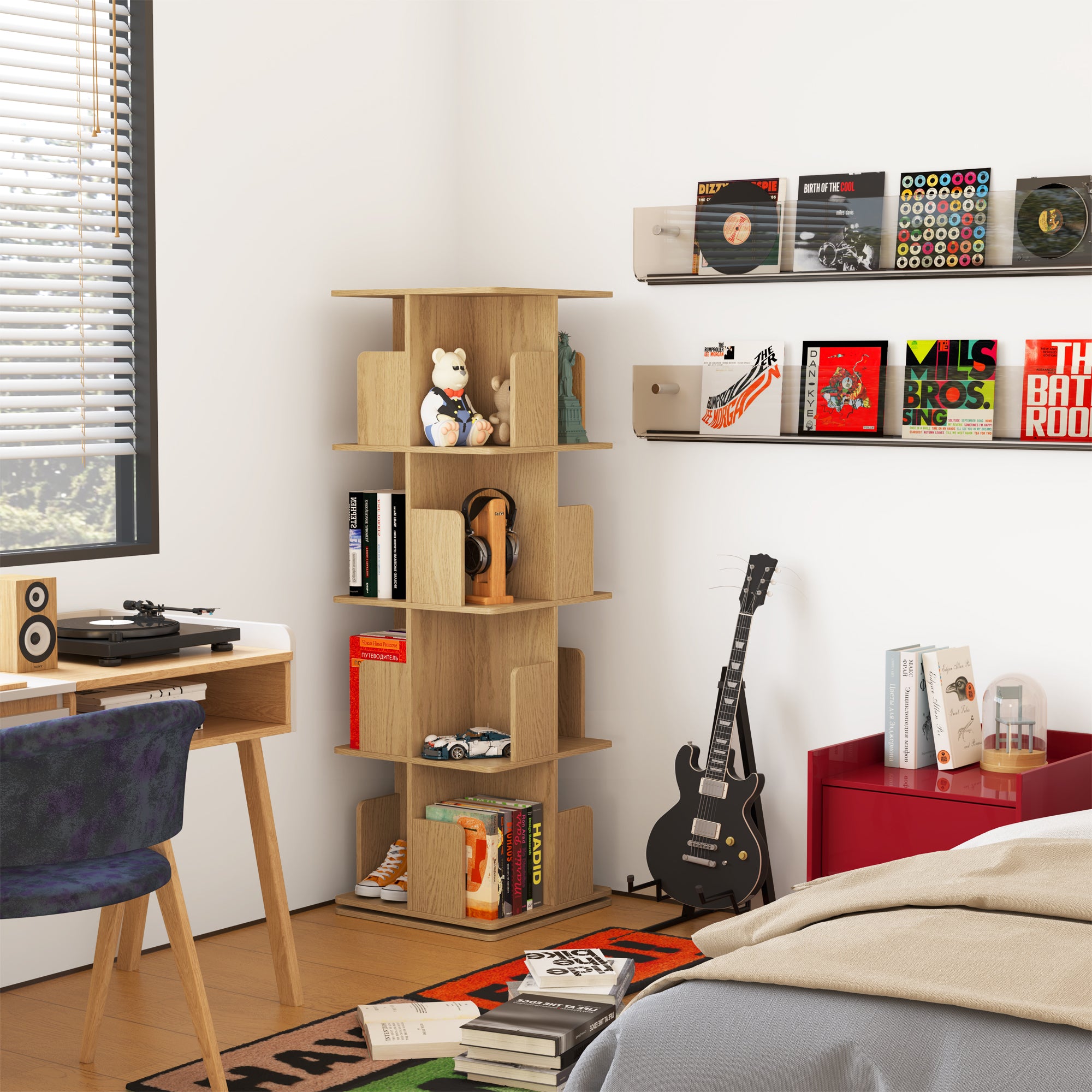 YOWOS Vortex Series Vitru Spin 360° Rotating Bookshelf / Storage Rack