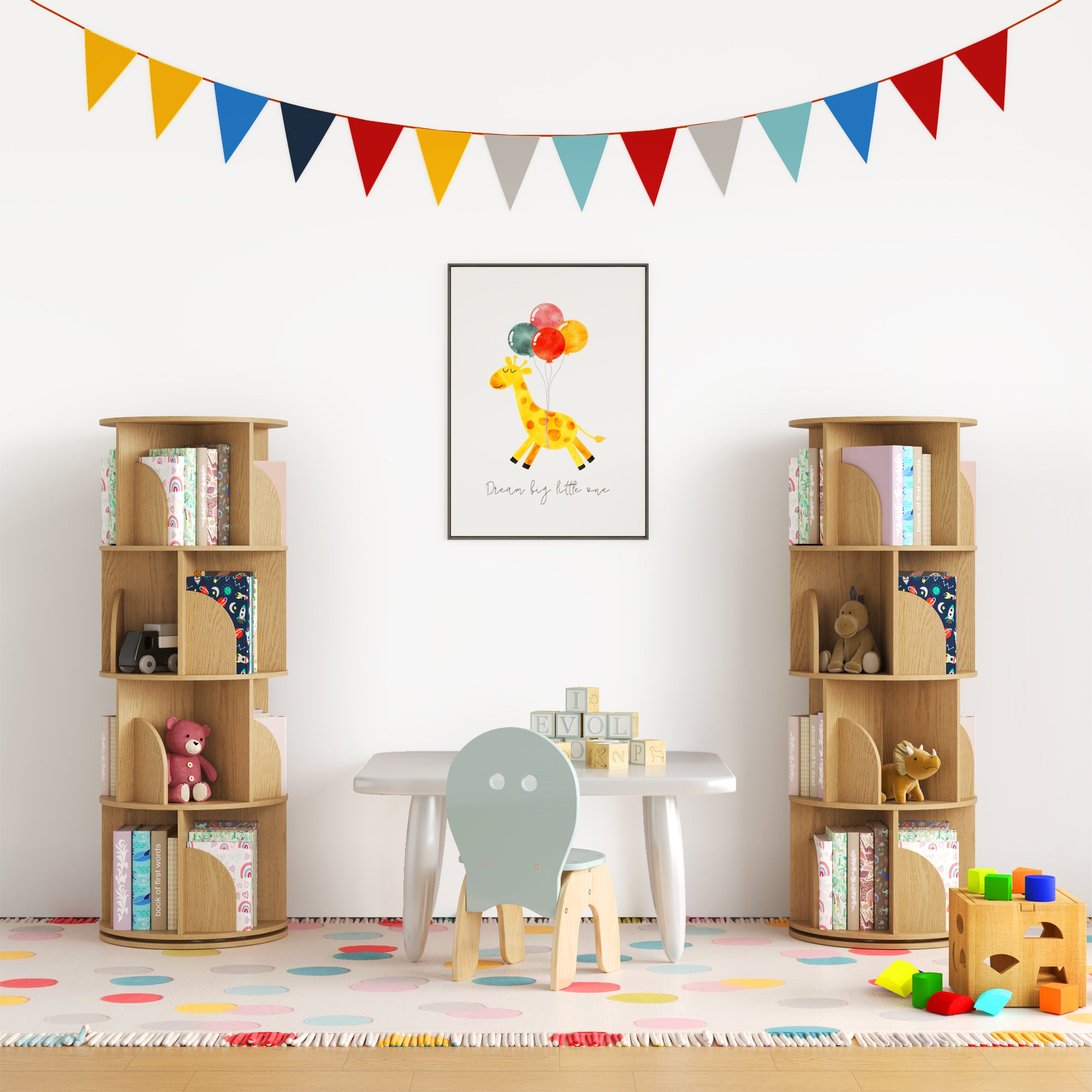 YOWOS Vortex Series Circinus Core 360° Rotating Bookshelf / Storage Rack