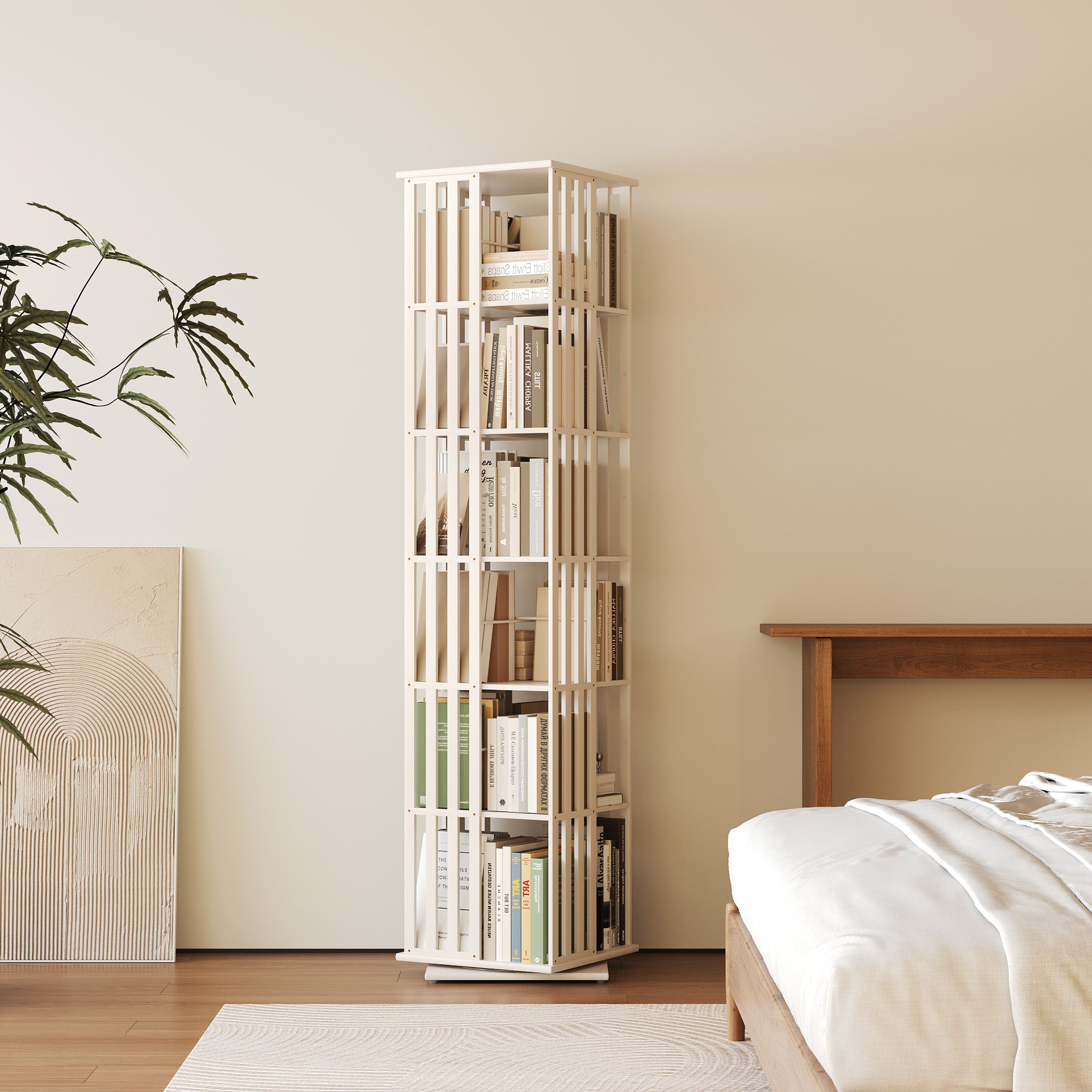 YOWOS Vortex Series Meridian 360° Rotating Bookshelf /CD Organizer