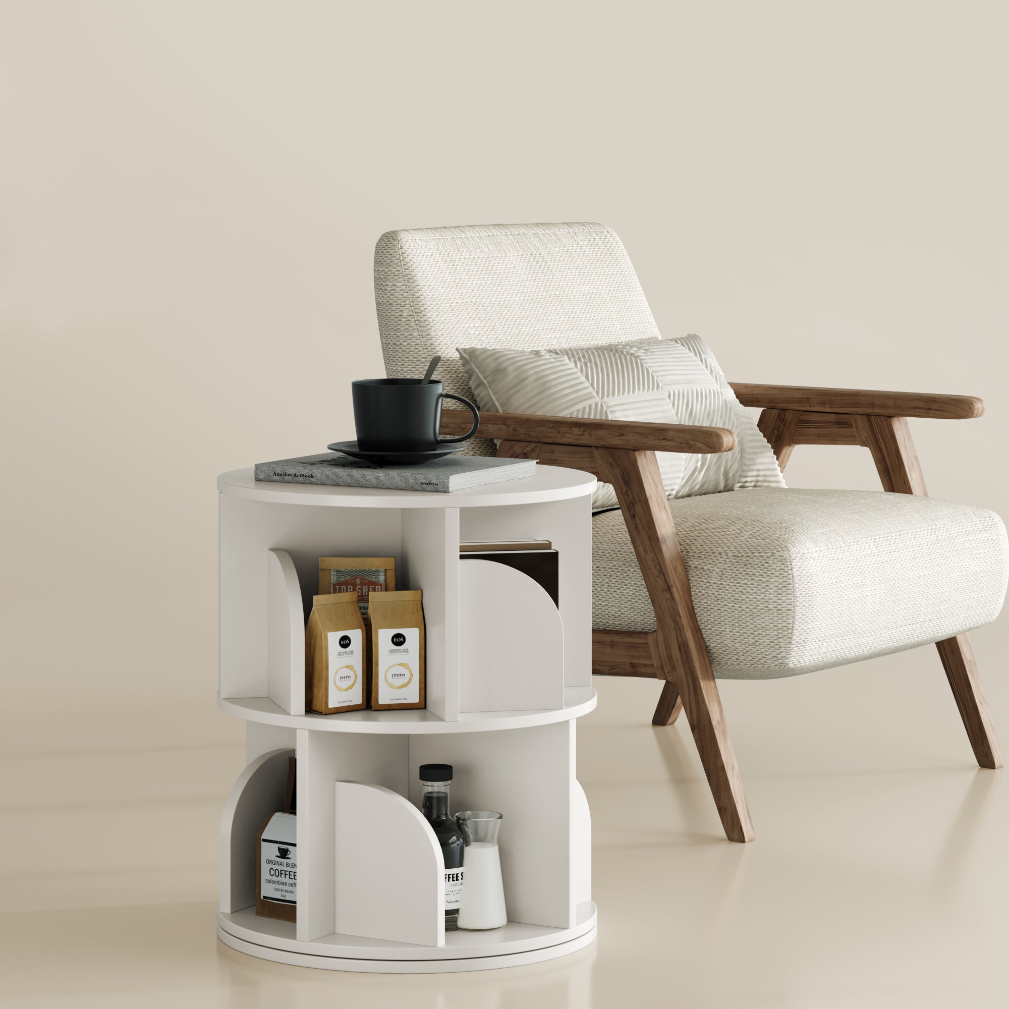 YOWOS Vortex Series Circinus Core 360° Rotating Bookshelf / Storage Rack