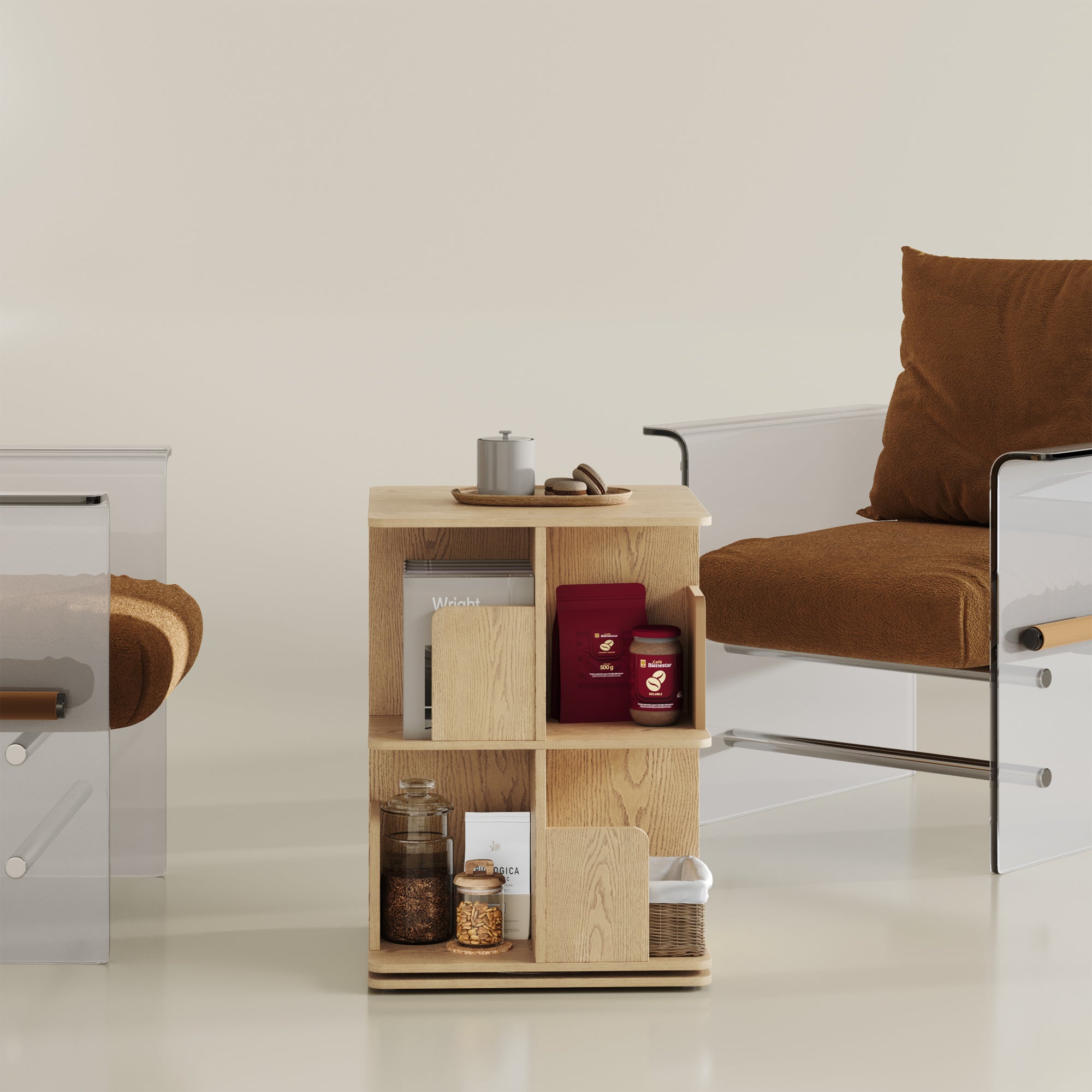 YOWOS Vortex Series Vitru Spin 360° Rotating Bookshelf / Storage Rack