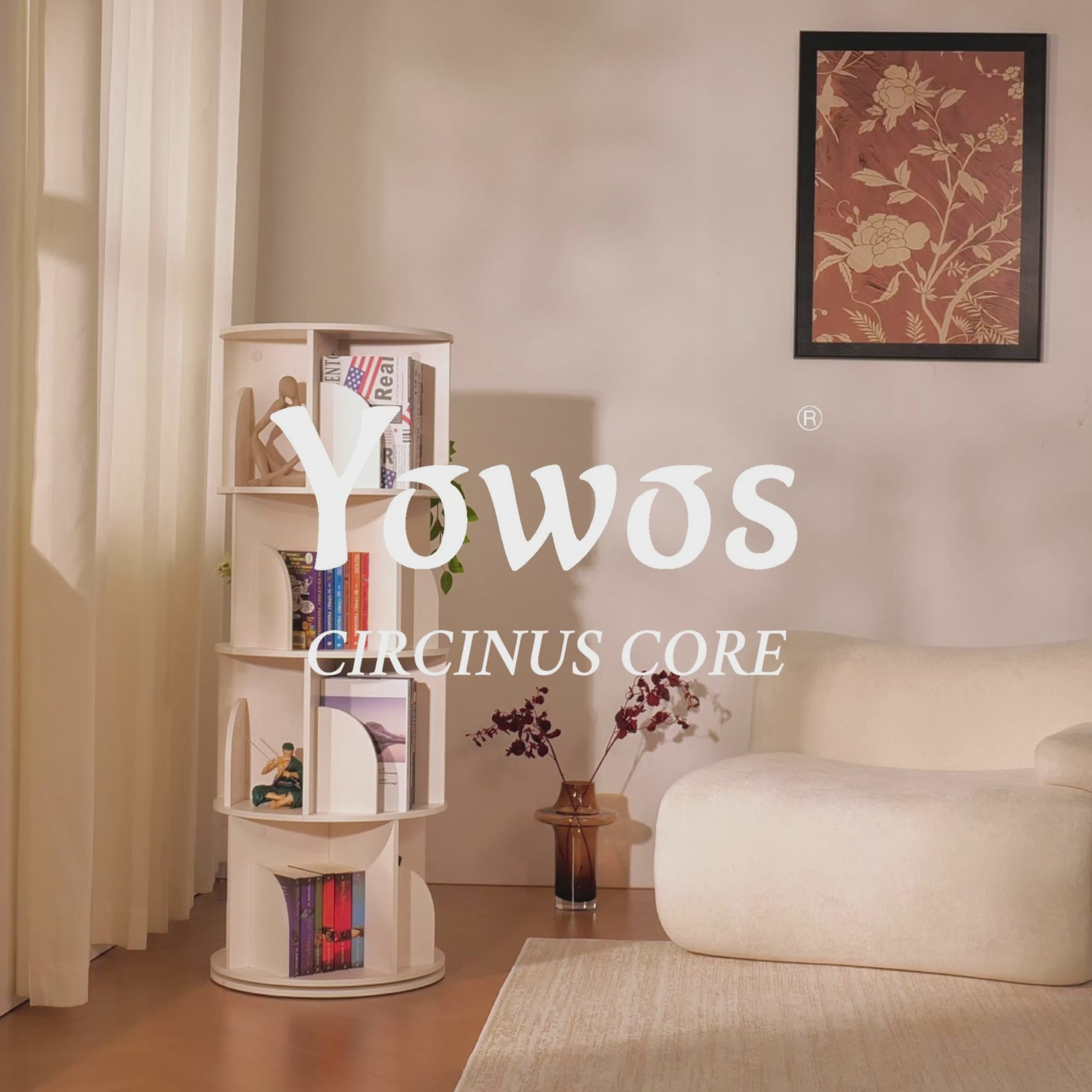 YOWOS Vortex Series Circinus Core 360° Rotating Bookshelf / Storage Rack