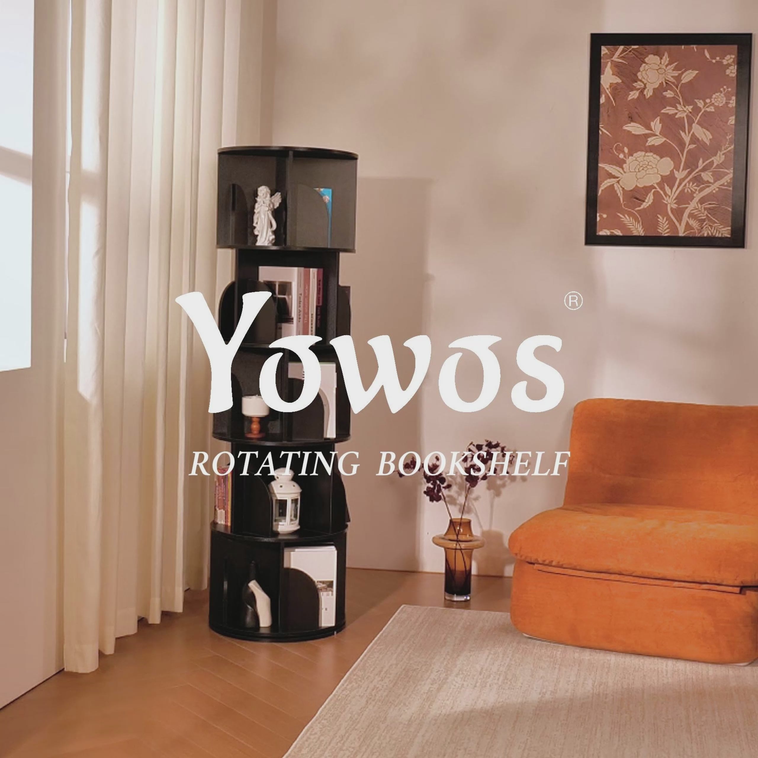 YOWOS Vortex Series Circinus Core 360° Rotating Bookshelf / Storage Rack