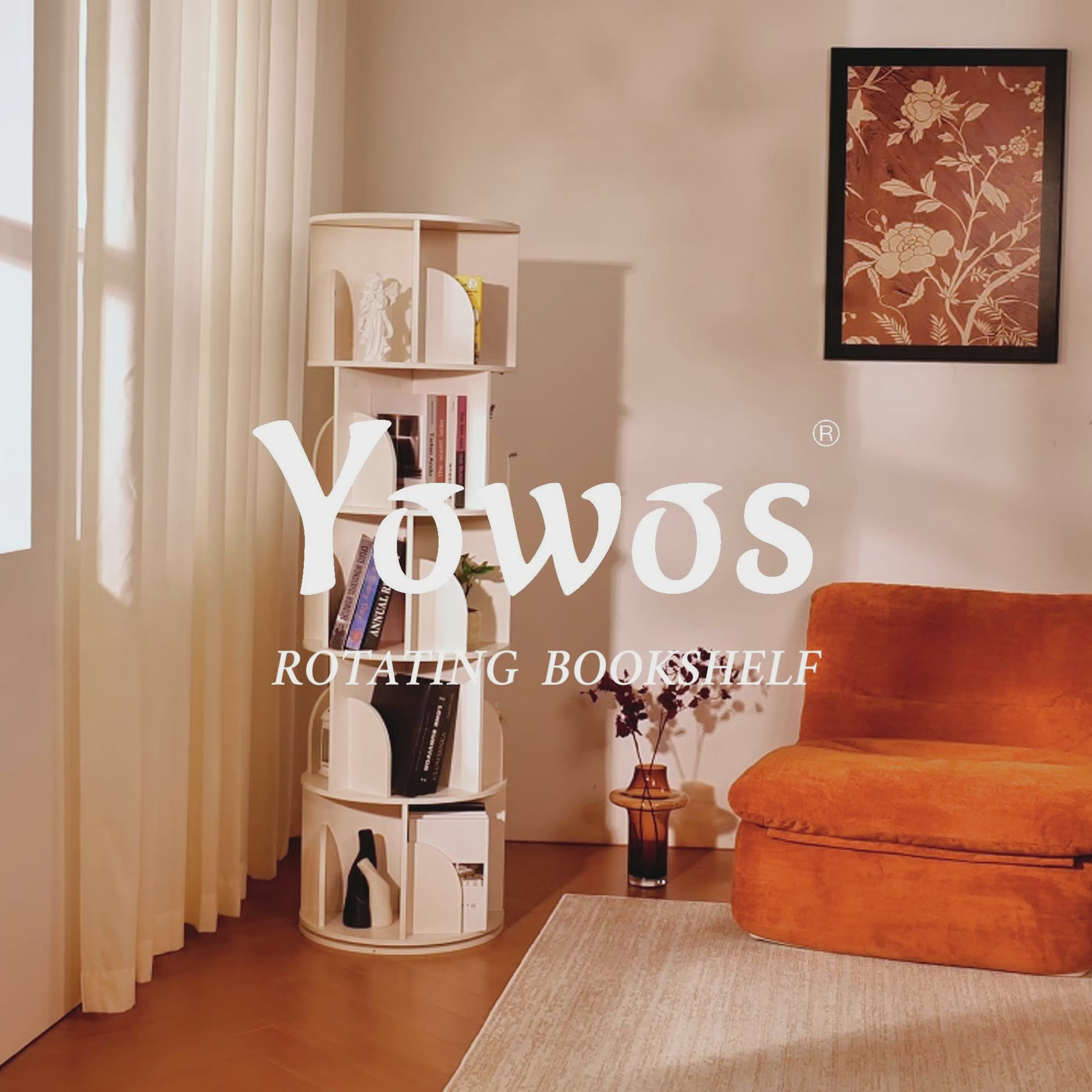 YOWOS Vortex Series Circinus Core 360° Rotating Bookshelf / Storage Rack