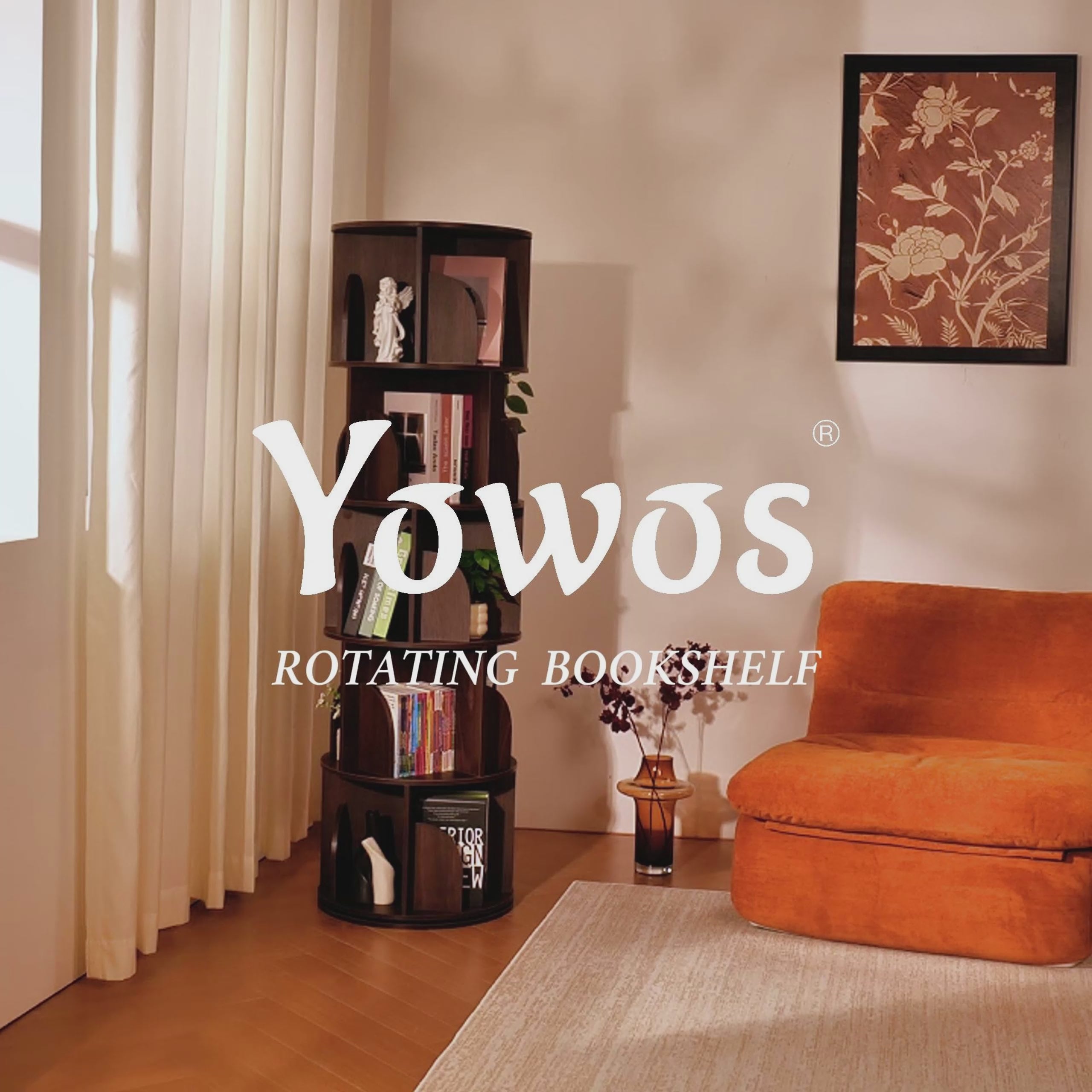 YOWOS Vortex Series Circinus Core 360° Rotating Bookshelf / Storage Rack