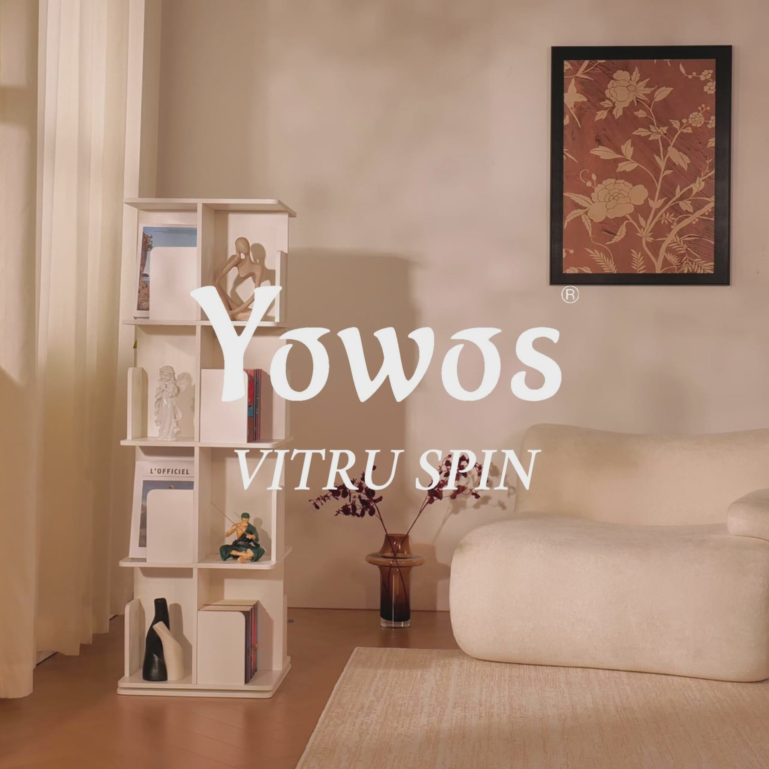 YOWOS Vortex Series Vitru Spin 360° Rotating Bookshelf / Storage Rack