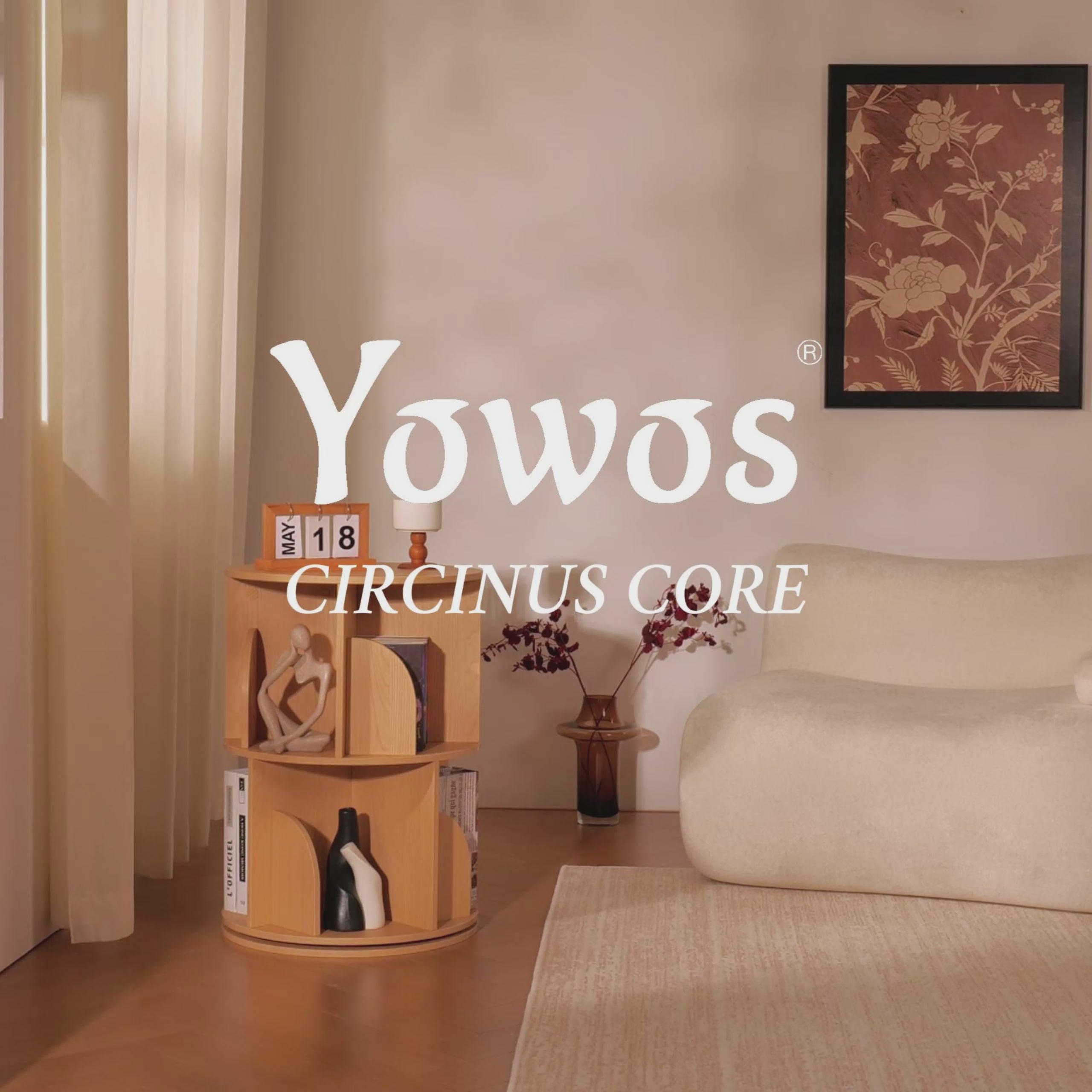 YOWOS Vortex Series Circinus Core 360° Rotating Bookshelf / Storage Rack