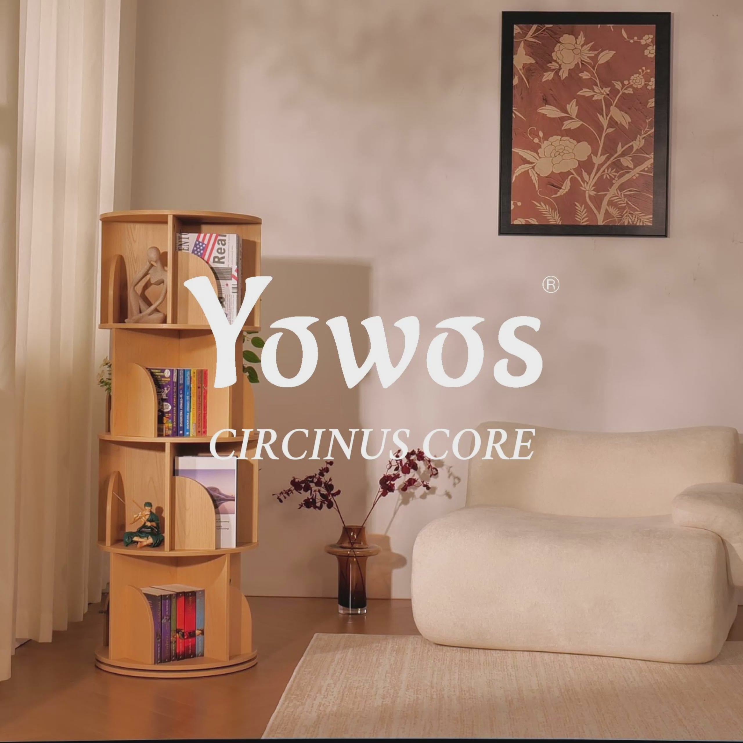 YOWOS Vortex Series Circinus Core 360° Rotating Bookshelf / Storage Rack
