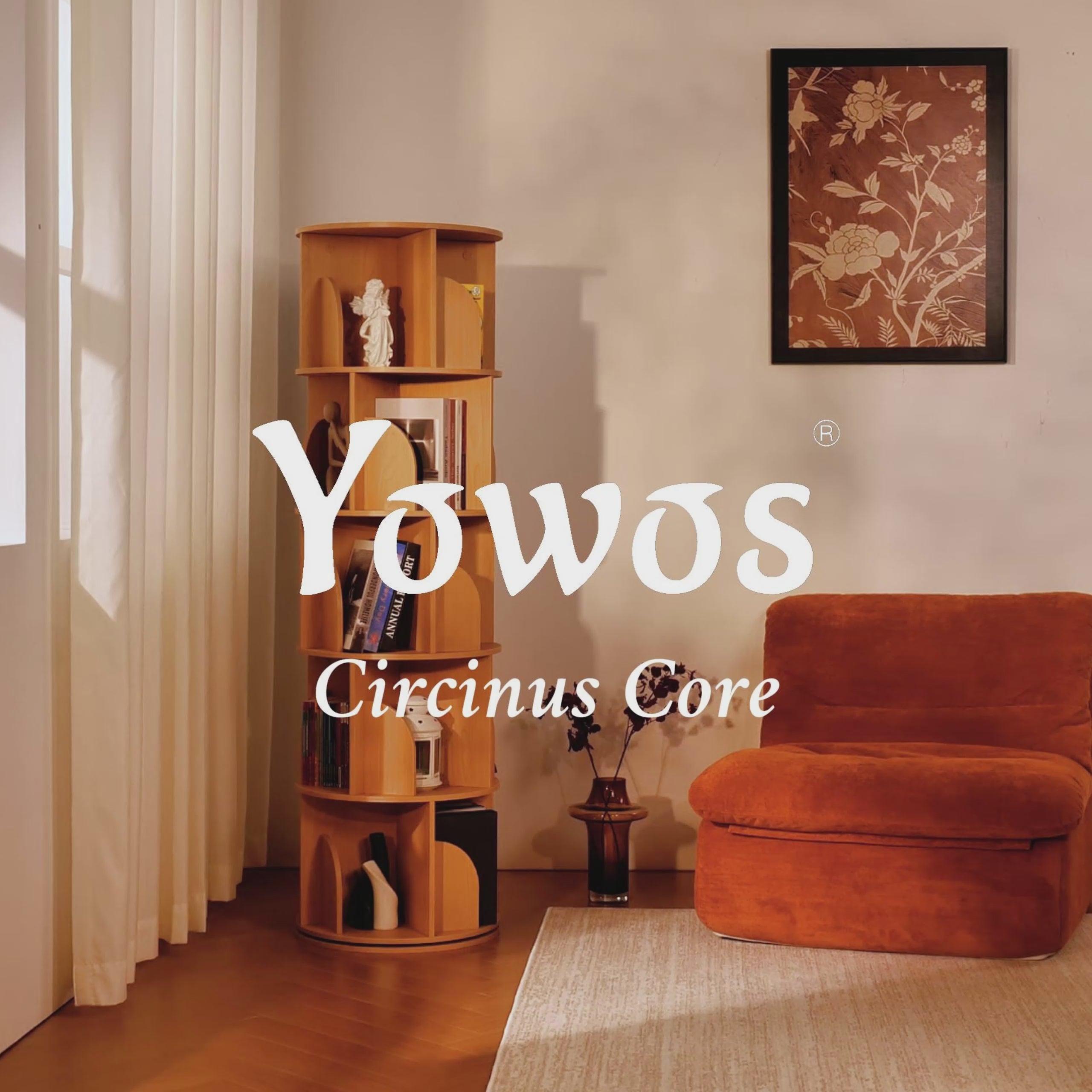 YOWOS Vortex Series Circinus Core 360° Rotating Bookshelf / Storage Rack
