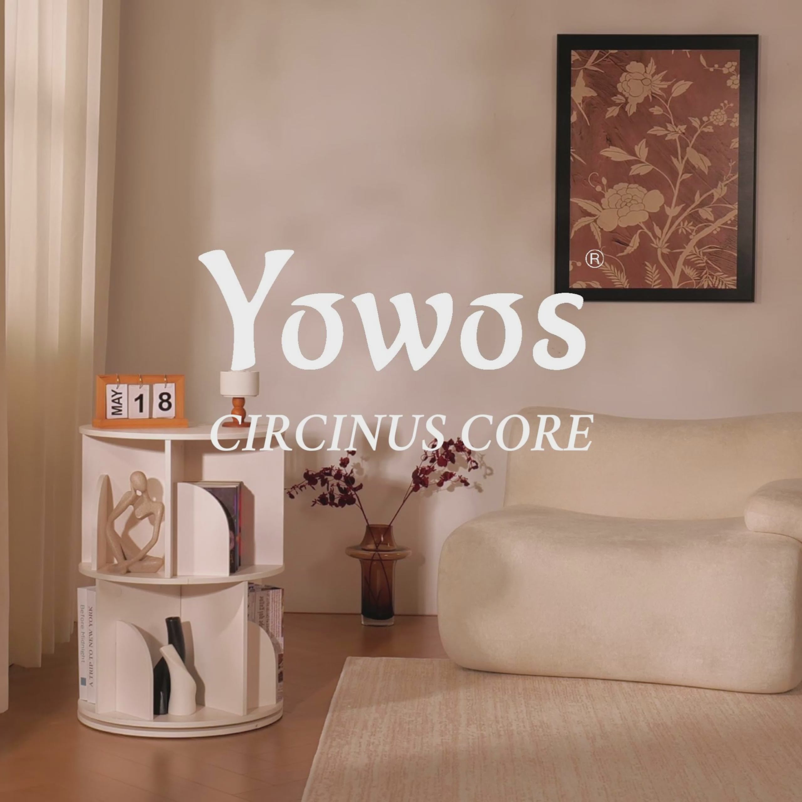 YOWOS Vortex Series Circinus Core 360° Rotating Bookshelf / Storage Rack